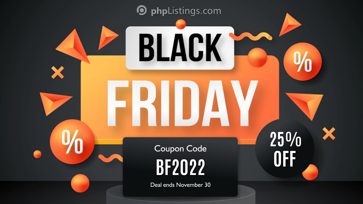 phpListings Best Deal 2022 Black Friday and Cyber Monday